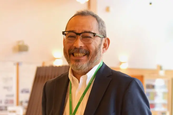 Photo by Katsuhiko Takada, Professor and Director of the Institute for Advanced Wood Processing, Akita Prefectural University